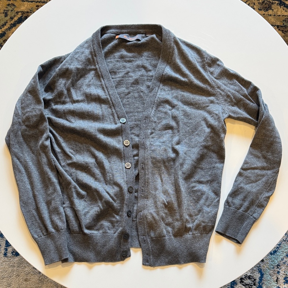 Ben Sherman Charcoal Cardigan Sweater